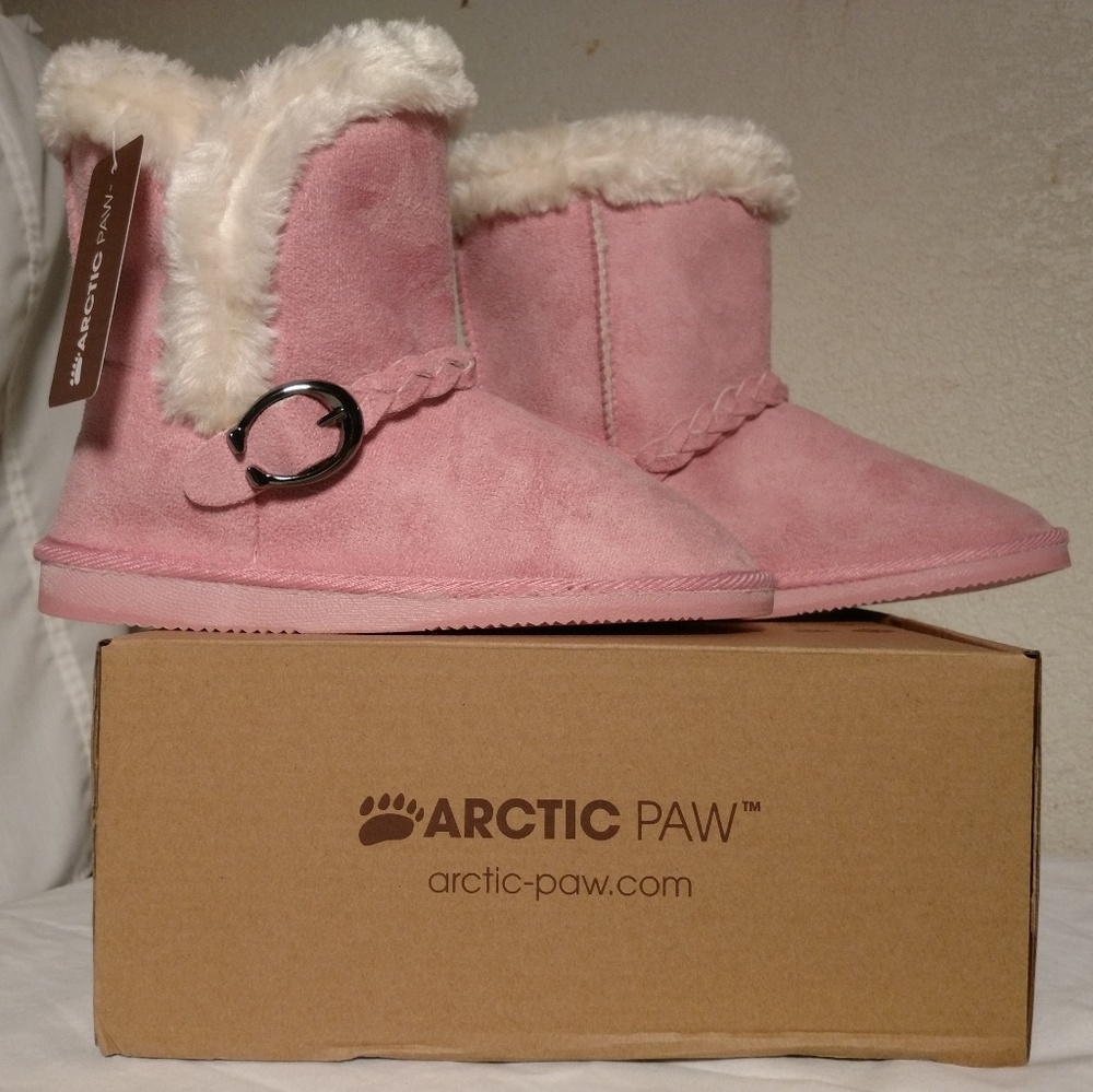 Arctic Paw Girl's Pink Winter Boots For Children